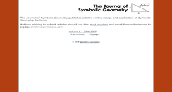Desktop Screenshot of journal.geometryexpressions.com