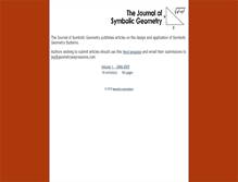Tablet Screenshot of journal.geometryexpressions.com